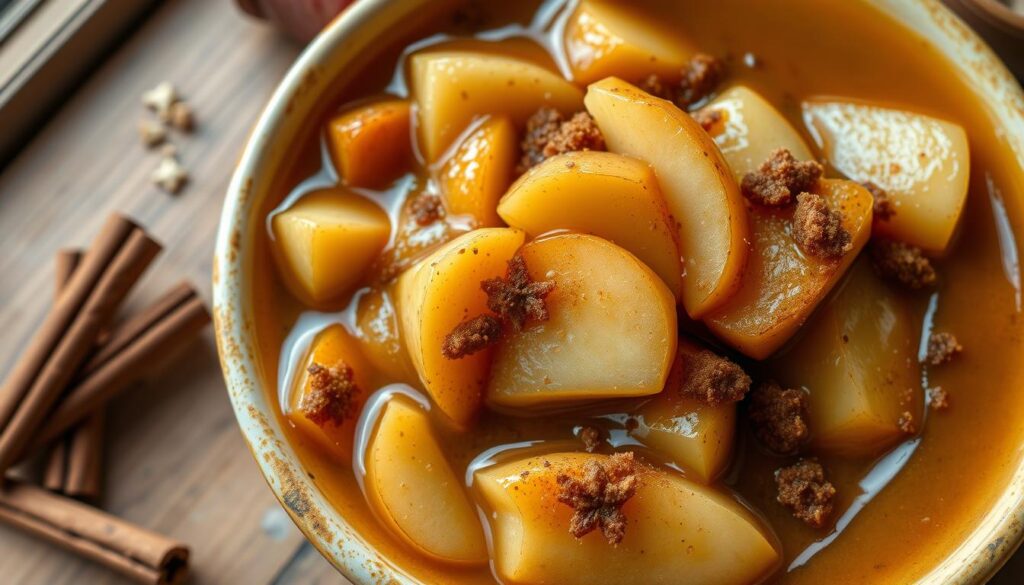 cinnamon-spiced apple pie filling